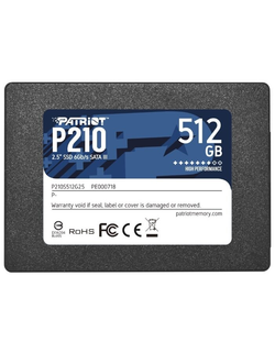 Patriot P210 512GB SATA3 2,5" , 520/430, 512GB, 3D