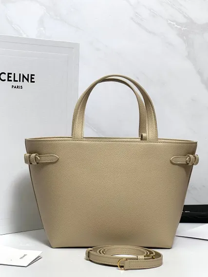 Сумка CELINE MINI CABAS ANAIS ИЗ ТЕЛЯЧЬЕЙ КОЖИ, Бежевая