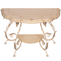 Кованый стол консоль Аделаида-2 Айвори