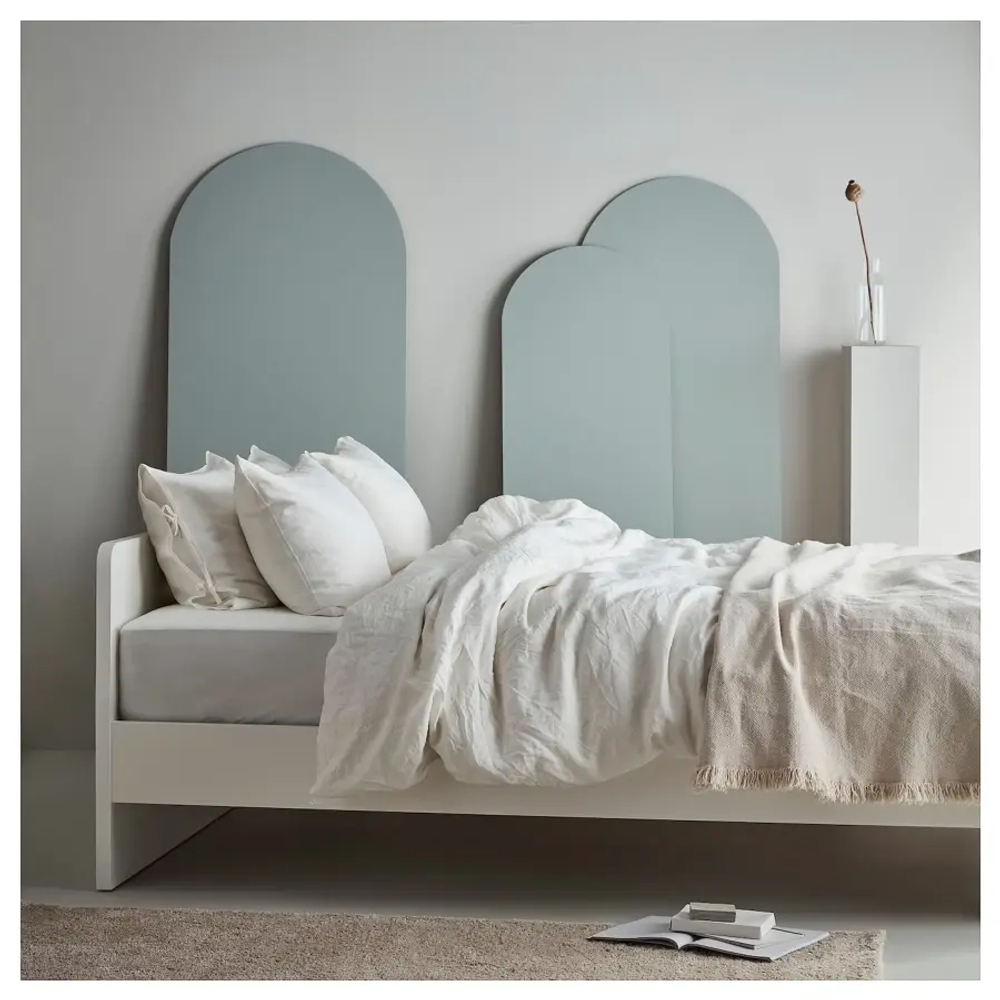 Двуспальная кровать - IKEA ASKVOLL/LURÖY/LUROY, 200х140 см, белый, АСКВОЛЬ/ЛУРОЙ ИКЕА