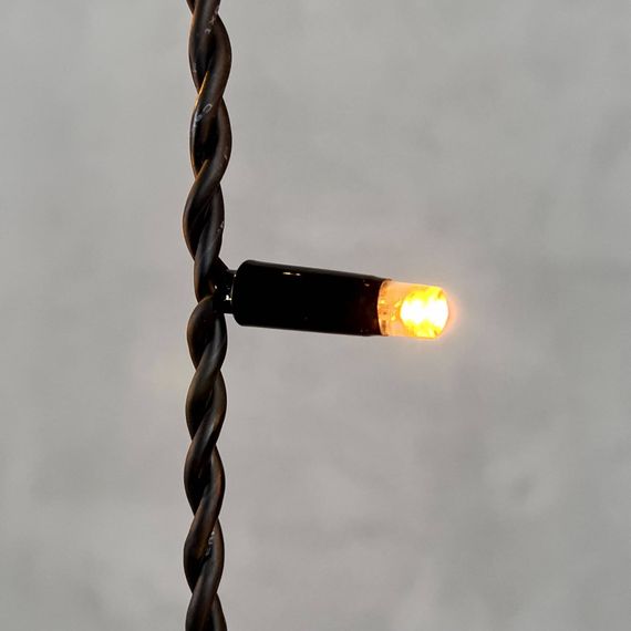 Светодиодная бахрома с колпачком 3,1*0,5 м., 120 экстра теплых белых LED ламп, каучуковый черный провод, LTC (LL120-1-2EWW)