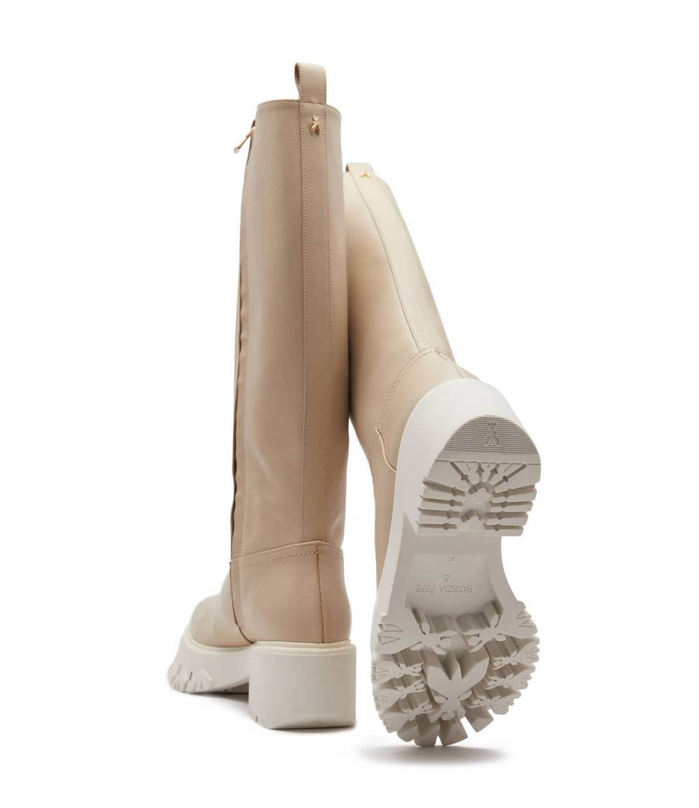 Кожаные офицерские сапоги Patrizia Pepe - кремовый(8Y0028 L011)