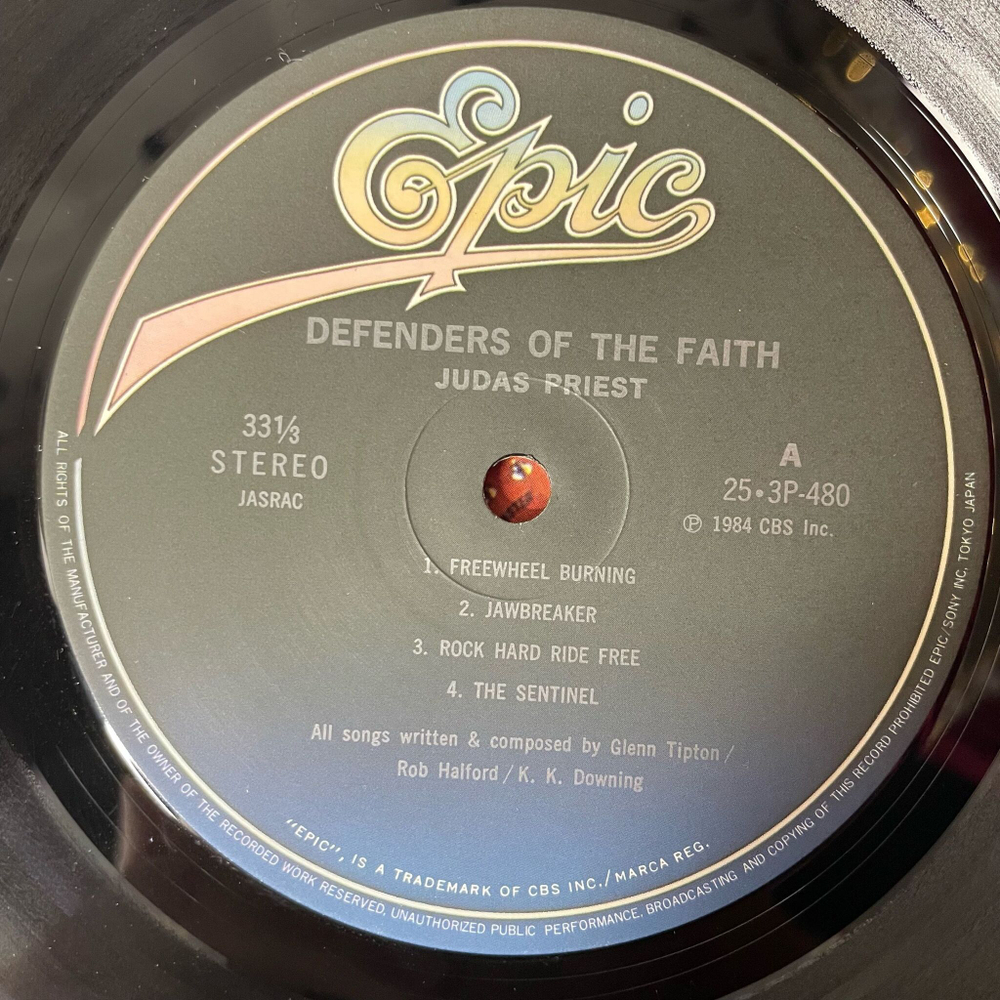 Винтажная виниловая пластинка LP Judas Priest Defenders Of The Faith (Japan 1984) (Obi)