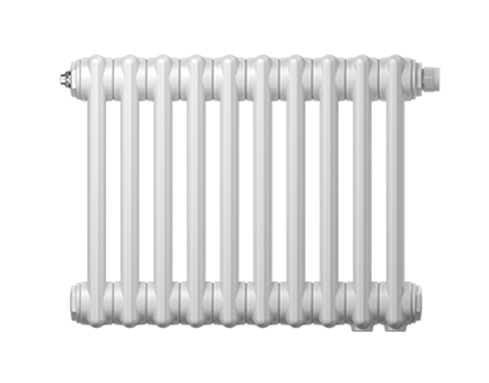 Радиатор труб. Zehnder Charleston Retrofit 3037, 12 сек.1/2 ниж.подк. RAL9016 (Кроншт.в компл)
