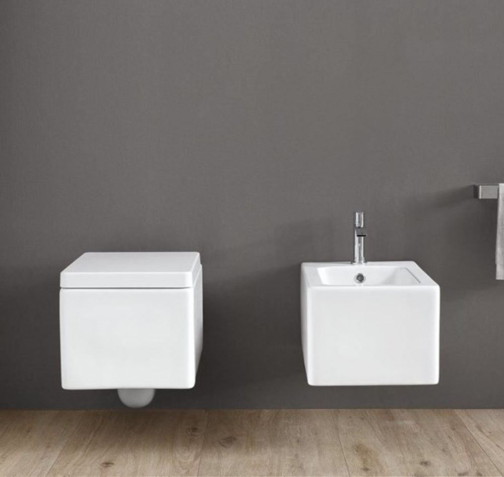 Унитаз подвесной Nic Design Cool безободковый, цвет белый глянцевый (без сиденья)