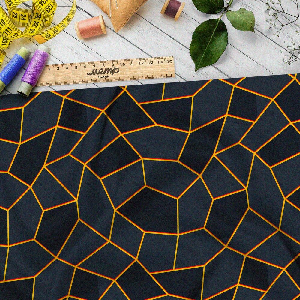 Ткань дюспо тёмный витраж с проблесками света