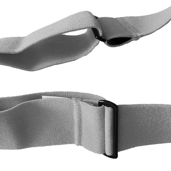 Сменный ремешок с электродами для монитора сердечного ритма, кардиодатчика HRM для Garmin, Polar, Wahoo, 45 мм (Серый)