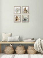 Картины на стену интерьерные на холсте 4 шт, 23*23 см