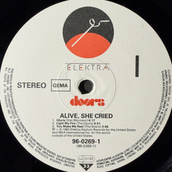 Виниловая пластинка Doors ‎– Alive, She Cried LP