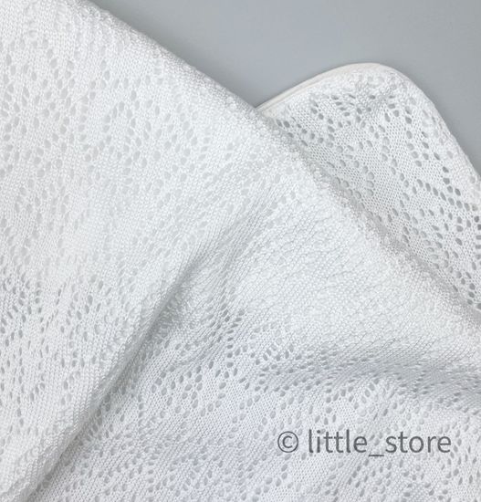 Плед-конверт с поясом "Белый ажур"