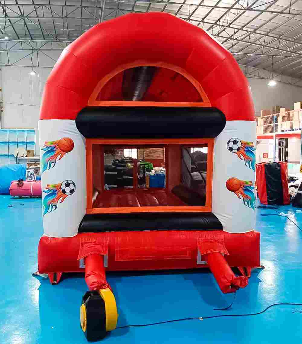 Детский надувной батут "Мячики" с крышей 5*3*3.5 м