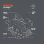 Пила дисковая DAEWOO DAS 1900-210