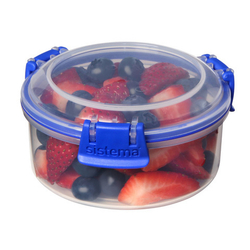 Контейнер круглый 300мл Sistema Klip It синий