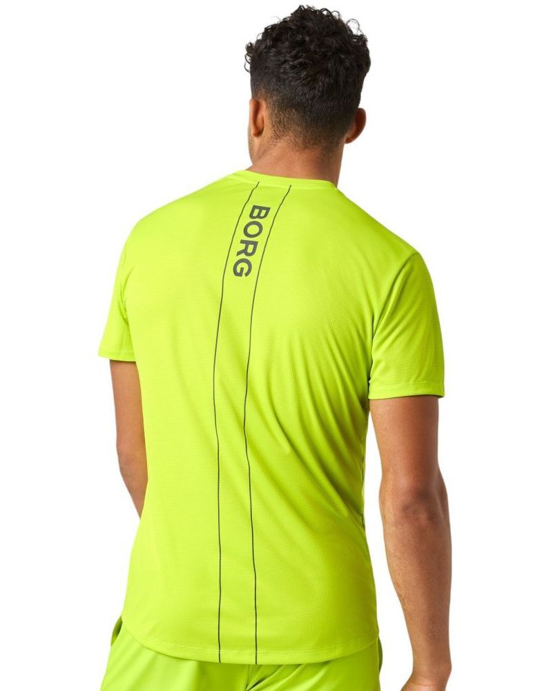 Мужская теннисная футболка Björn Borg Ace Light - acid lime