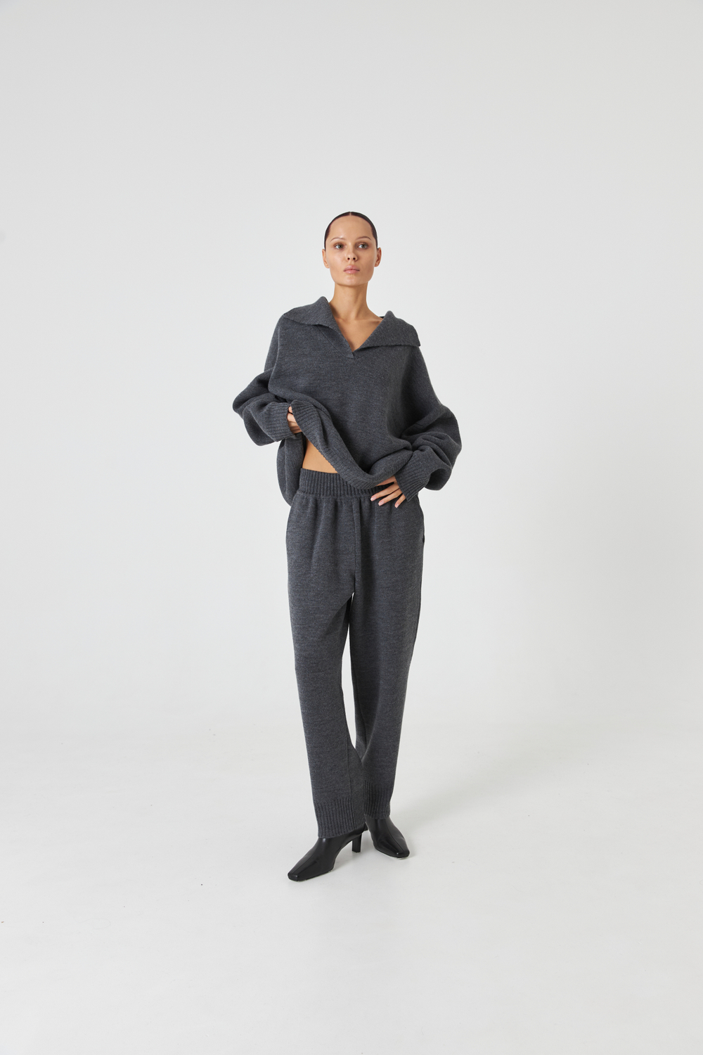 Свитер вязаный big