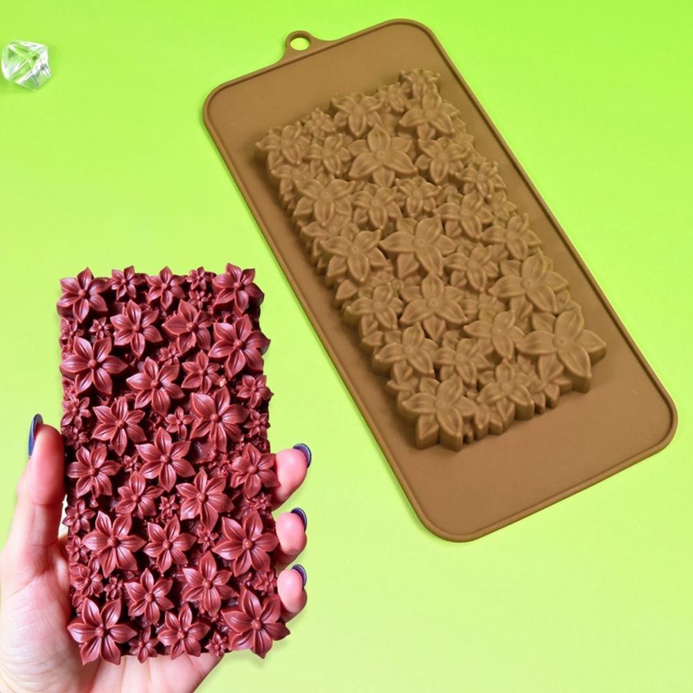 Форма силиконовая для шоколада «Плитка Лилии»