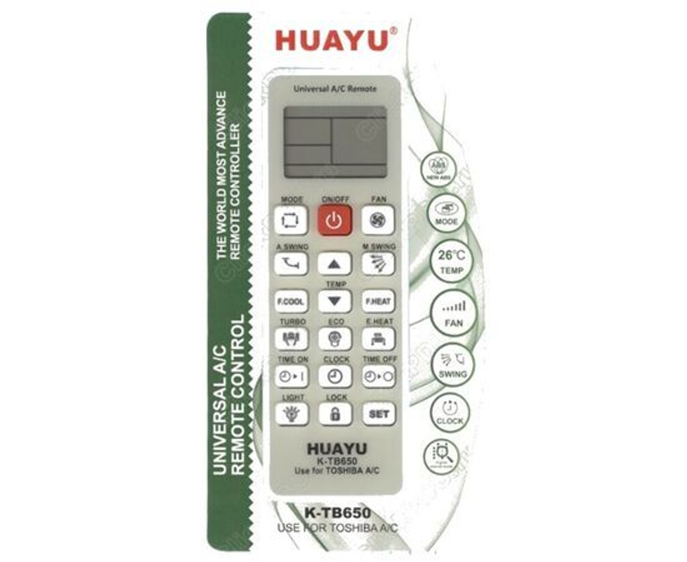 Пульт Huayu K-TB650 к кондиционерам TOSHIBA