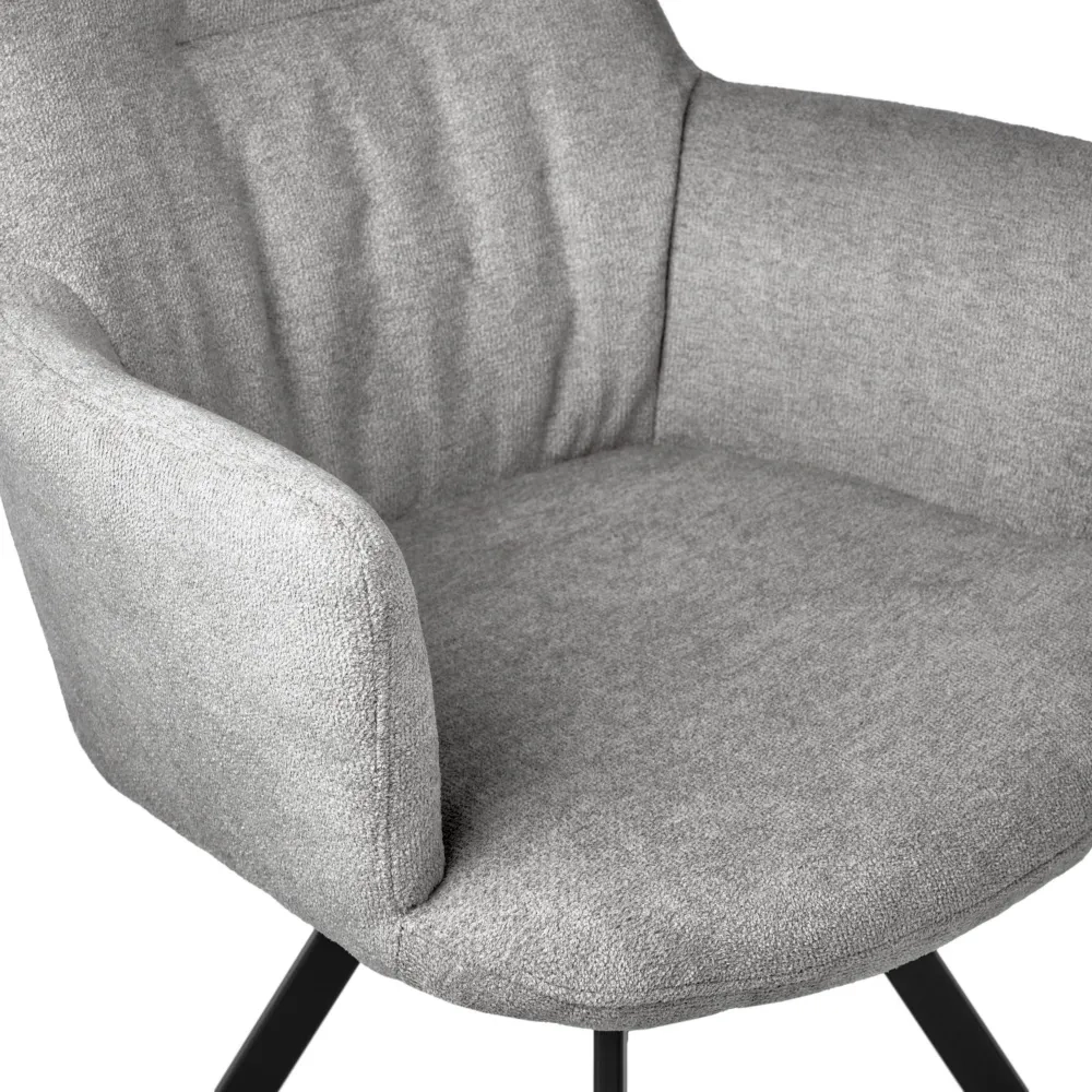 Комплект из 2-х стульев Grant серый шенилл на поворотном механизме