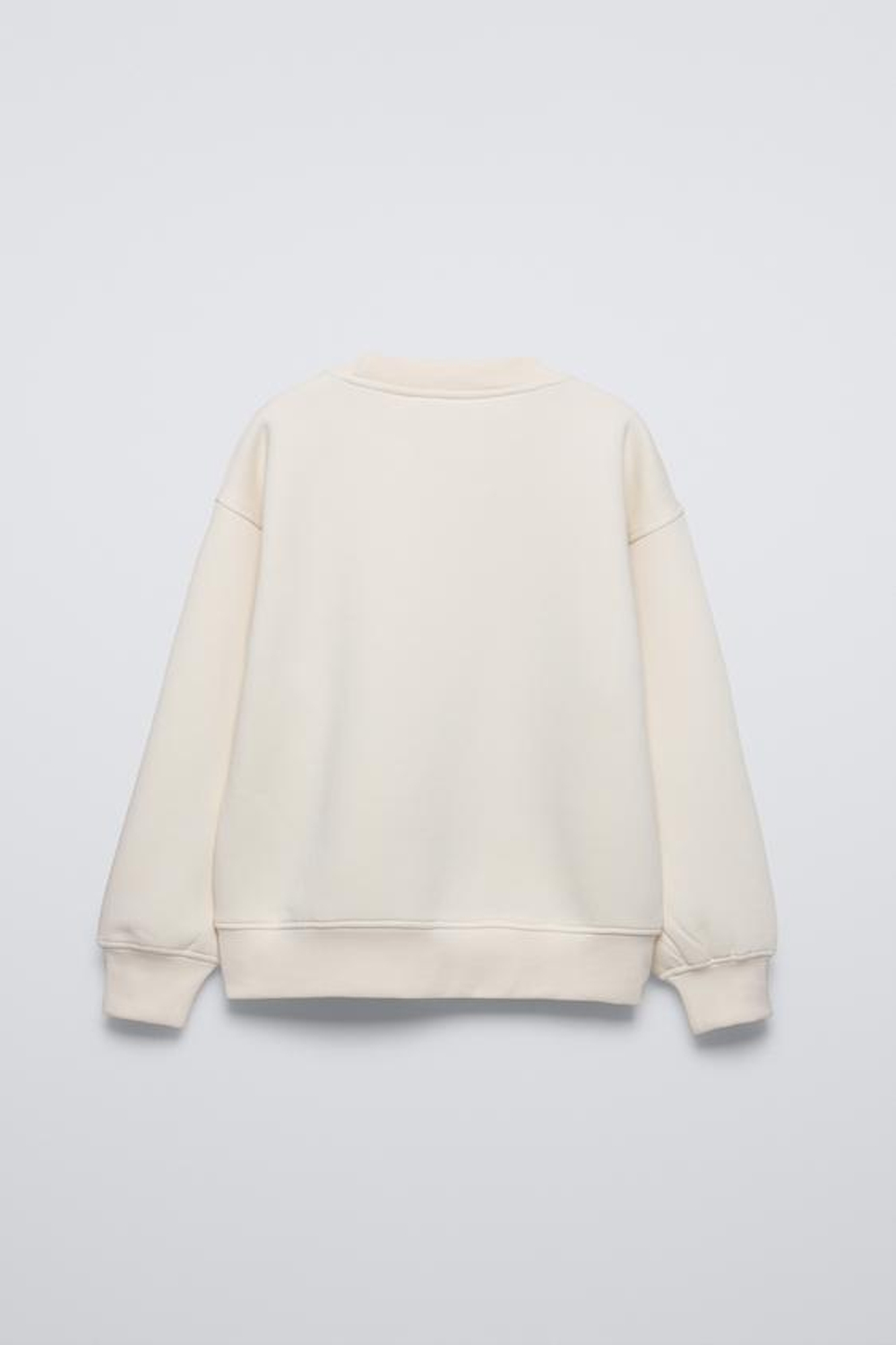 ZARA ОДНОТОННАЯ ТОЛСТОВКА, ЭКРЮ