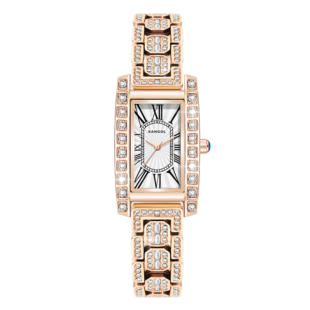 KANGOL Possession Collection Quartz Movement Alloy Strap Watch Women"s Watch White Dial