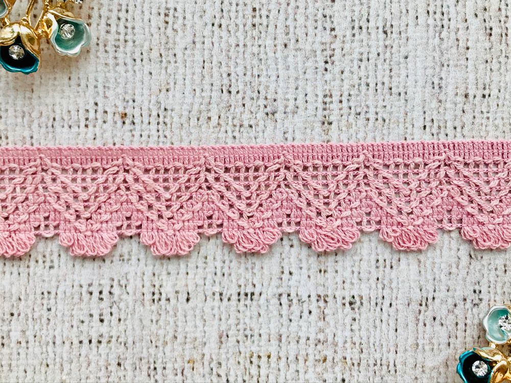 Кружево хлопковое/Тесьма вязаная, ш. 3 см.