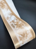 Бордюр для обоев бумажный 6 см окантовка лента бежевый