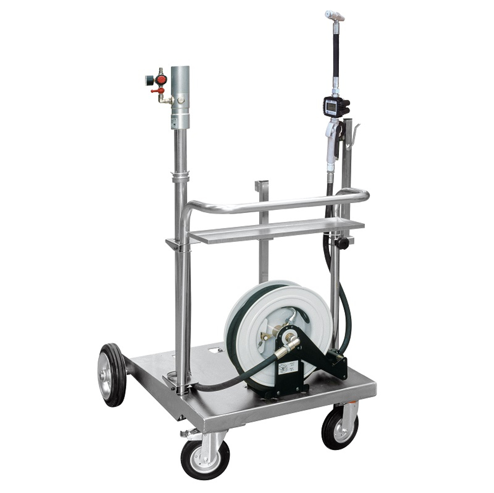 Передвижной комплект для раздачи масла из бочек 200 л, насос 3:1, катушка 7 м, GARTEC (Италия)