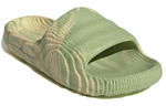 Adidas originals ADILETTE 22 SLIDES comfortable anti-wear non-slip one-word slippers for men and women the same style green and yellow