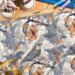 Ткань премиум атлас магический сад