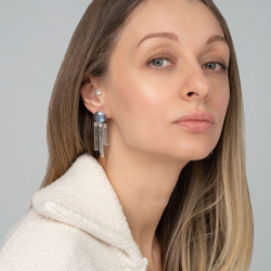 Серьги с аквамарином