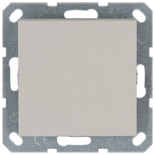 Выключатель одноклавишный 10A 250V~ с накладкой, цвет Тауп