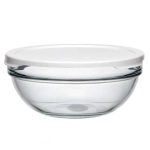 Салатник 172 мм закал. с белой крышкой ШЕФС