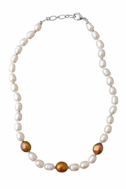 Чокер из овального жемчуга