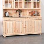 Тумба, 174х39х81, Лена, для кухни, для одежды, с ящиками, 4 двери из массива дерева, Dipriz