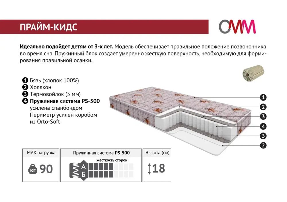 Матрас Пензоптматрас 90*200