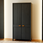 Шкаф для одежды деревянный 2 двери Мадейра 104х59х211 см из массива сосны, с полками и штангой