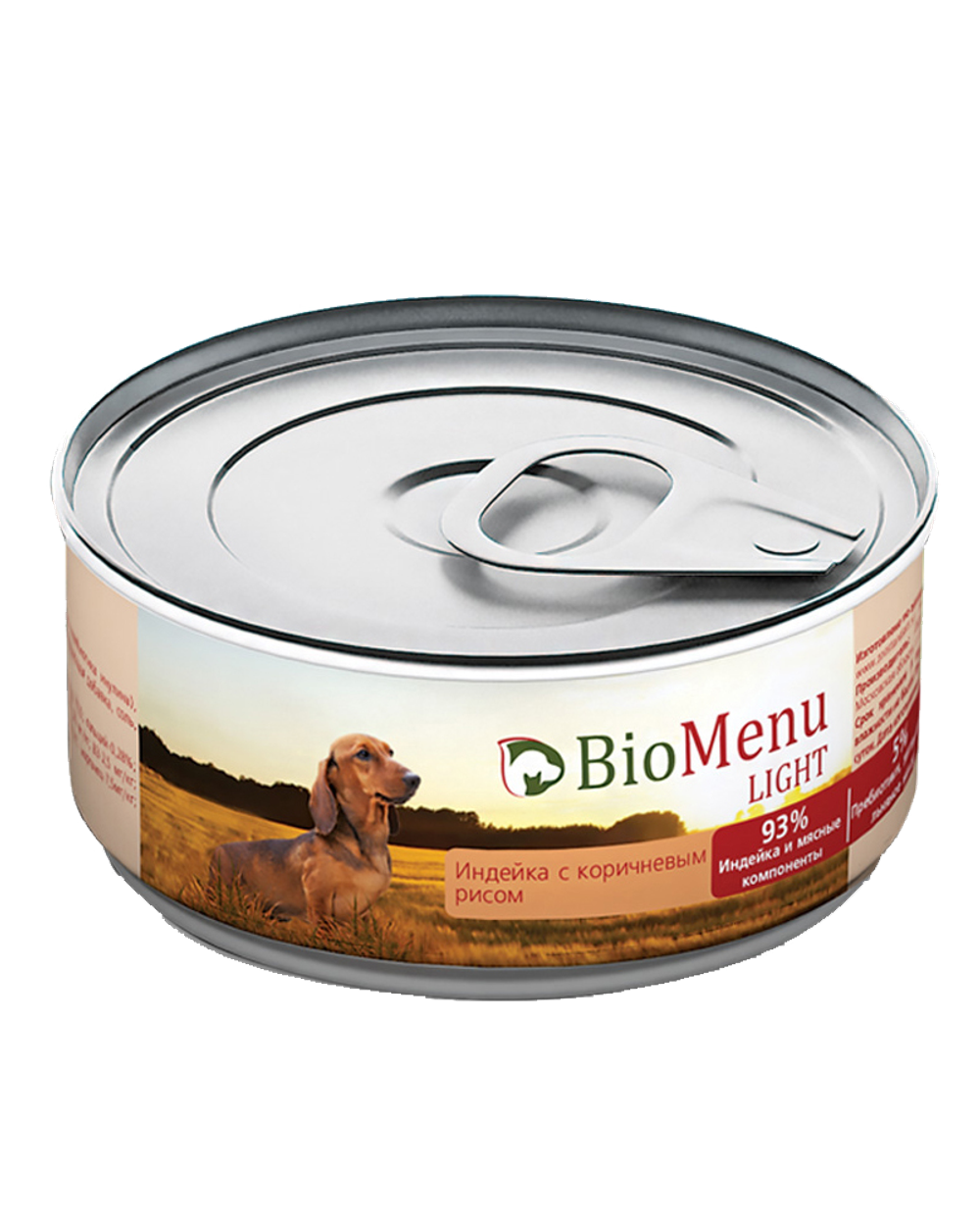 BioMenu Dog Консервы Индейка с коричневым рисом 100гр.