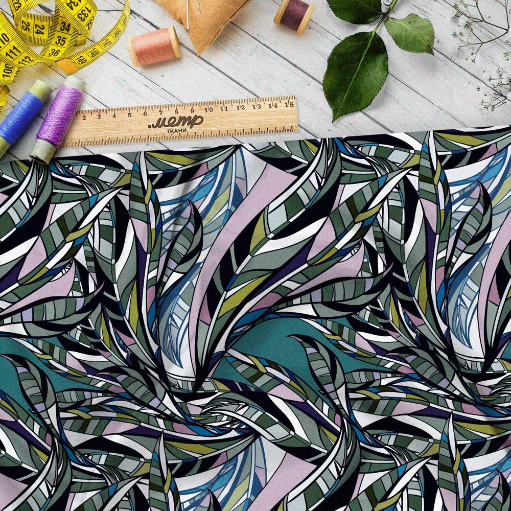 Ткань ниагара «серый папоротник» пабло пикассо