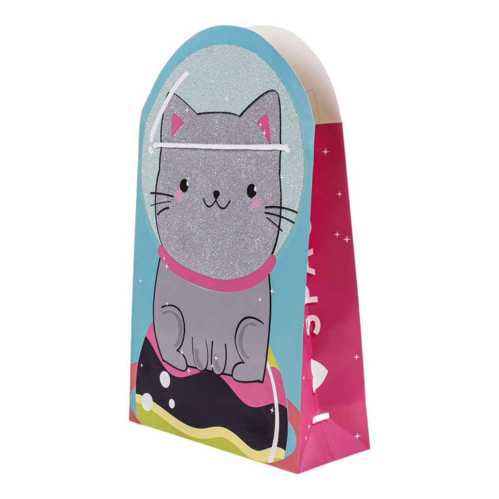 Пакет подарочный "Животные" 31*26*10см,глитт, вырубка,ручки-шнурок