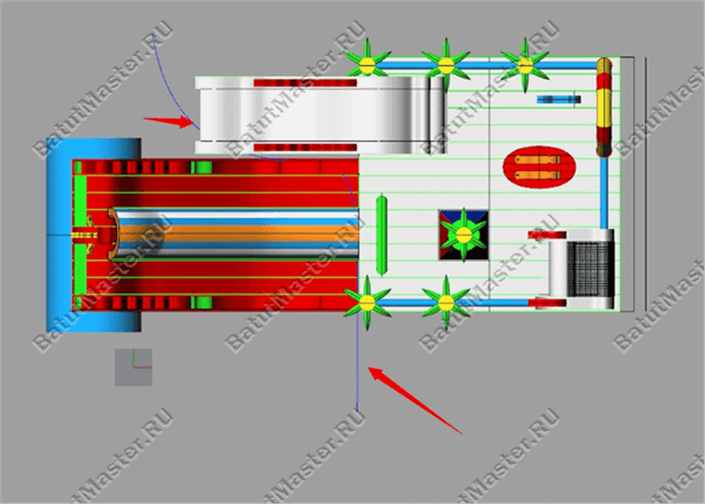 Коммерческий надувной батут "Змей Горыныч 3" 23*11*10 м