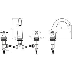 Смеситель для раковины Boheme Tradizionale Chromo 277