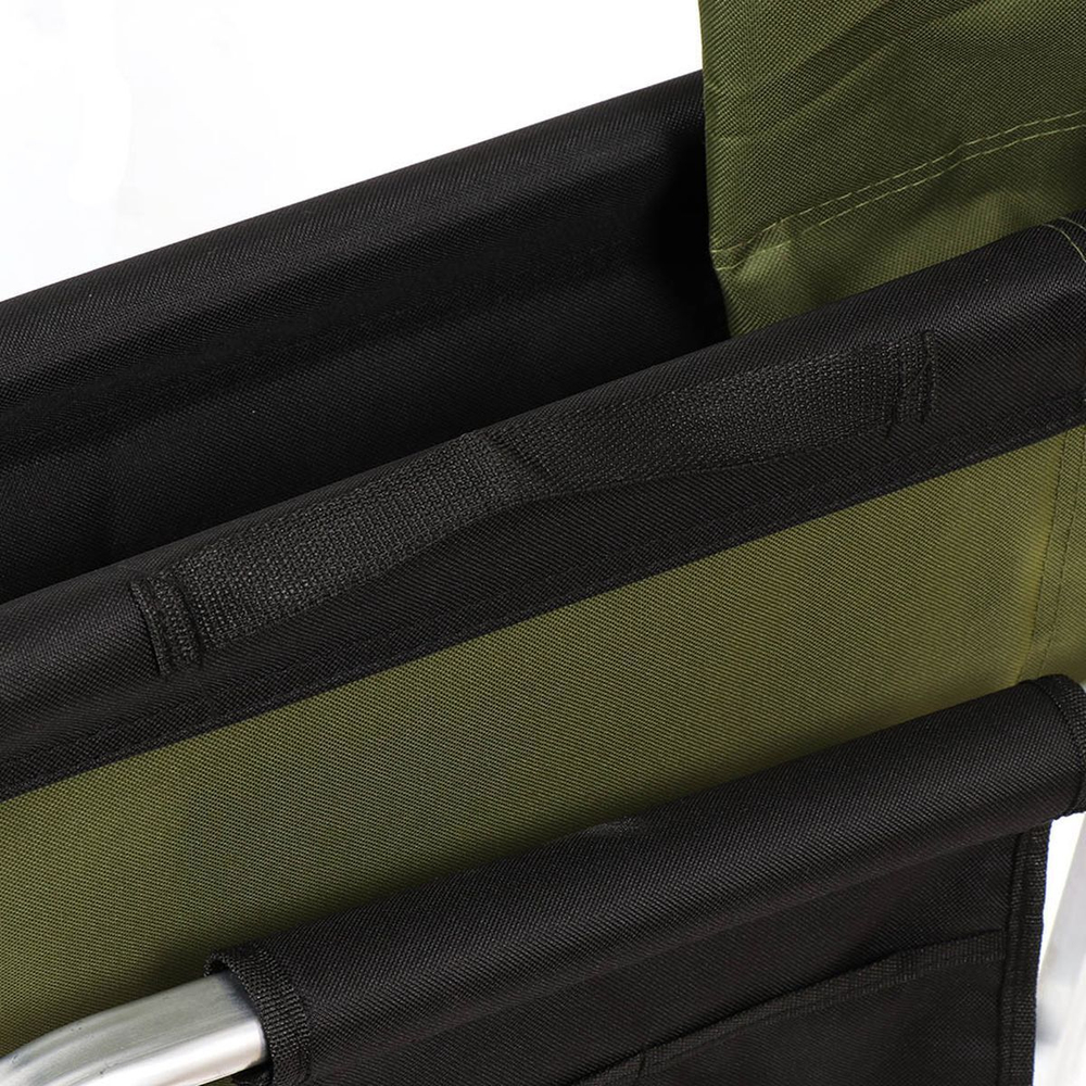 Кресло складное 60х55х82 см, черно-зеленое, с подстаканником, 100 кг, Green Days, YTDC024