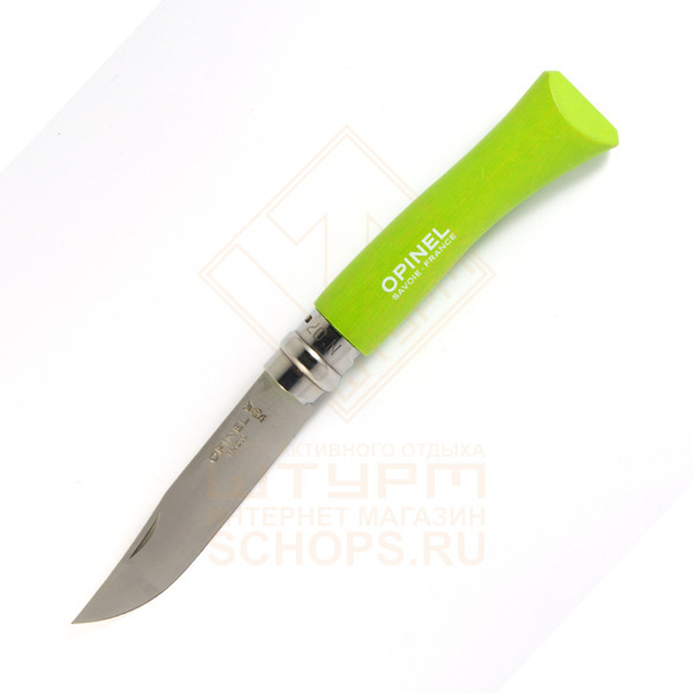 Нож складной Opinel 7 VRI, Neon Green