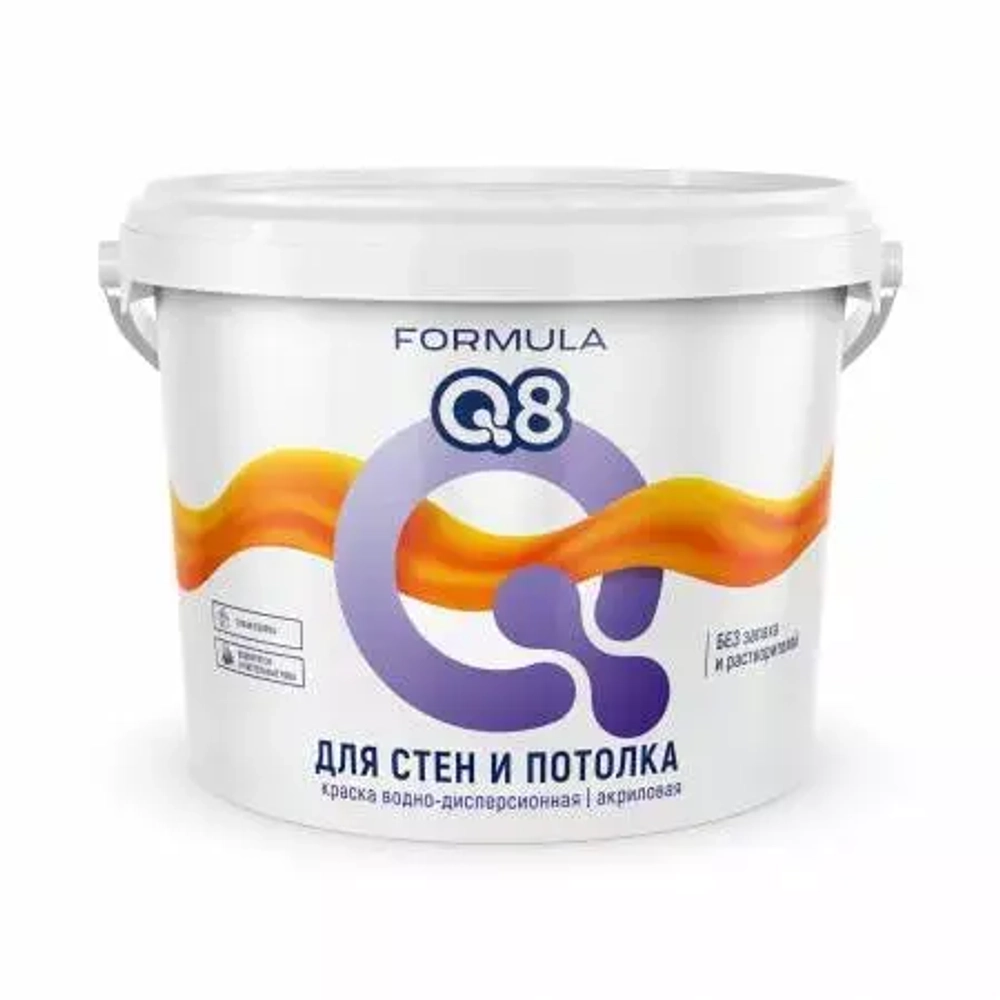 Краска водно-дисперсионная акриловая белая Formula Q8 3кг