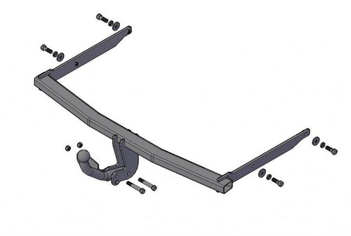 Фаркоп Ford Focus 3 седан 2011-2018, условно-съемный,(без электрики) Трейлер.6013