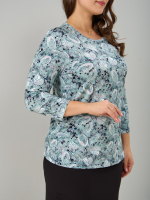 Лонгслив ЛНв-306/ментол-листья