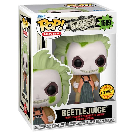 Фигурка Funko POP! Movies Beetlejuice 2 Beetlejuice w/Chase (1689) 82653 / Фигурка Фанко ПОП! по мотивам фильма "Битлджус 2", Битлджус (ЧЕЙЗ)