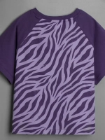 Хлопковая детская футболка с принтом зебры