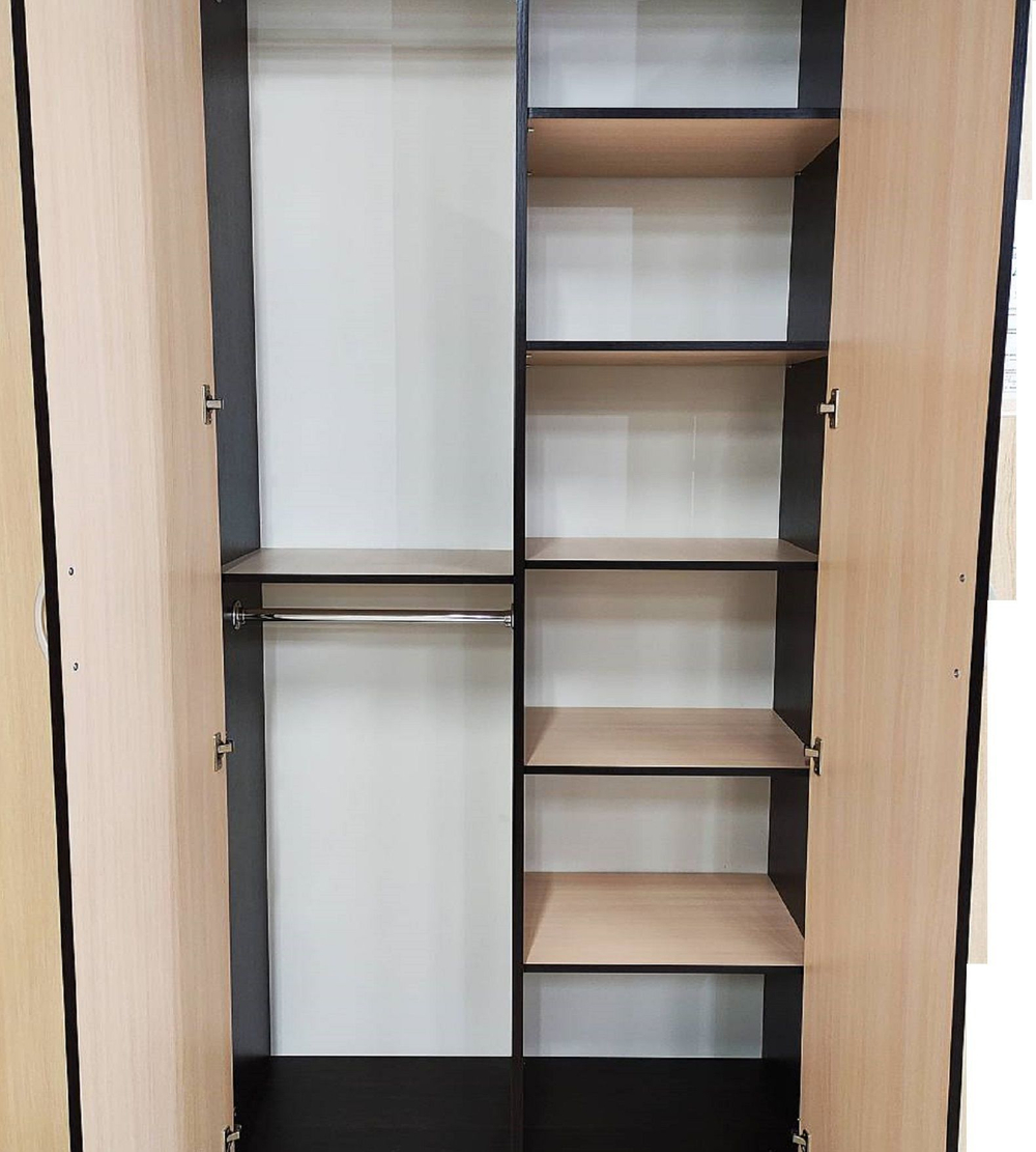 Шкаф 2-х створчатый Дуэт Люкс без зеркала Венге/дуб