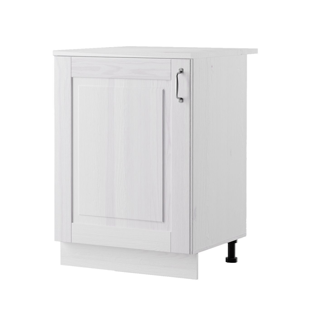 Кухонный модуль под мойку 60 см Венесуэла из массива сосны, белый воск